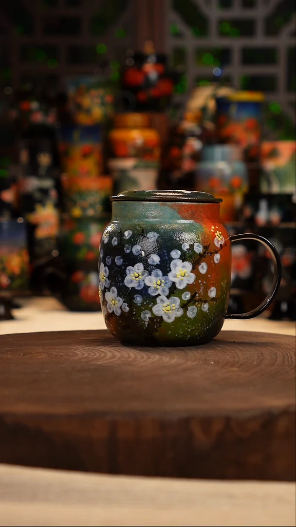 油画  手绘   釉下彩