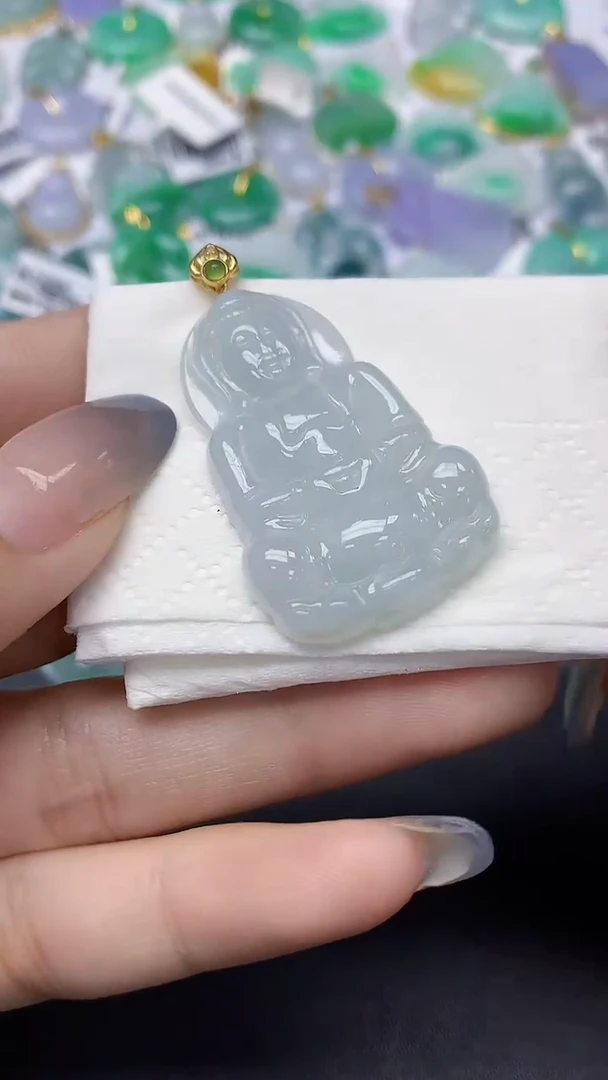 翡翠未镶嵌颈饰天然缅甸a货翡翠