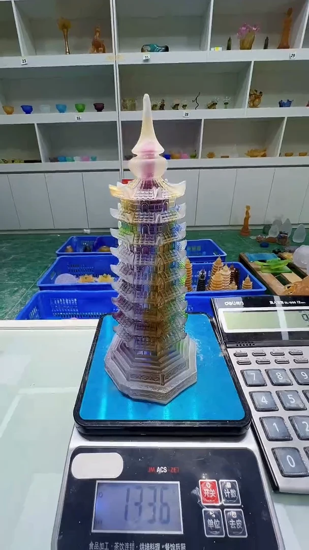 手工艺品琉璃烟**间古法琉璃 塔摆件