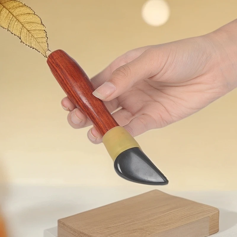 电热砭石按摩棒拨筋眼部家用美容圆头通经疏通五档擀筋拍打控温