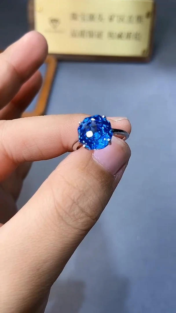 【闪购商品】托帕石戒指银S925镶嵌354