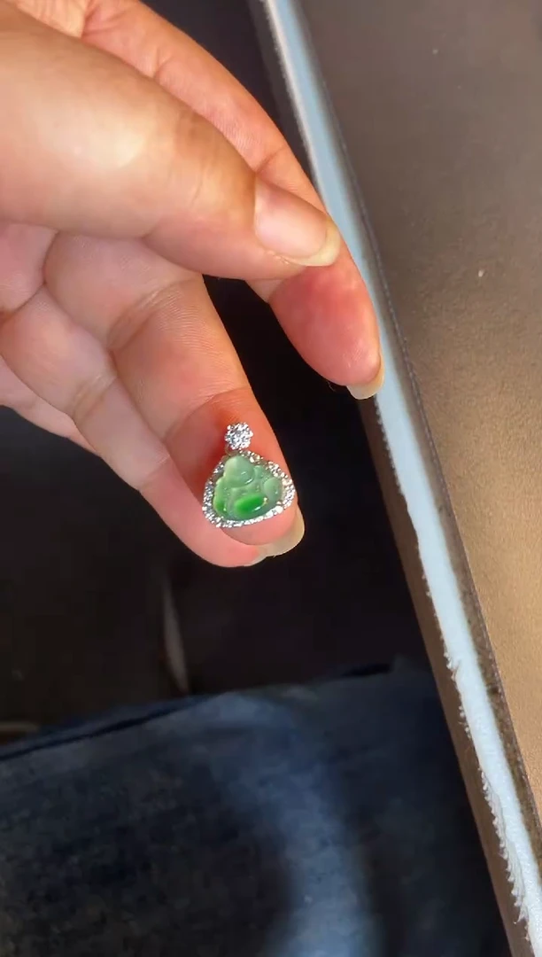 吊坠(不含链)银S925镶嵌翡翠1