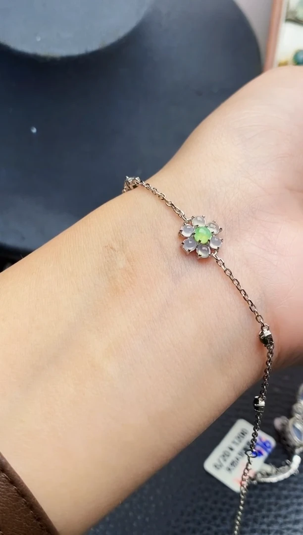 银S925镶嵌戒指翡翠3807