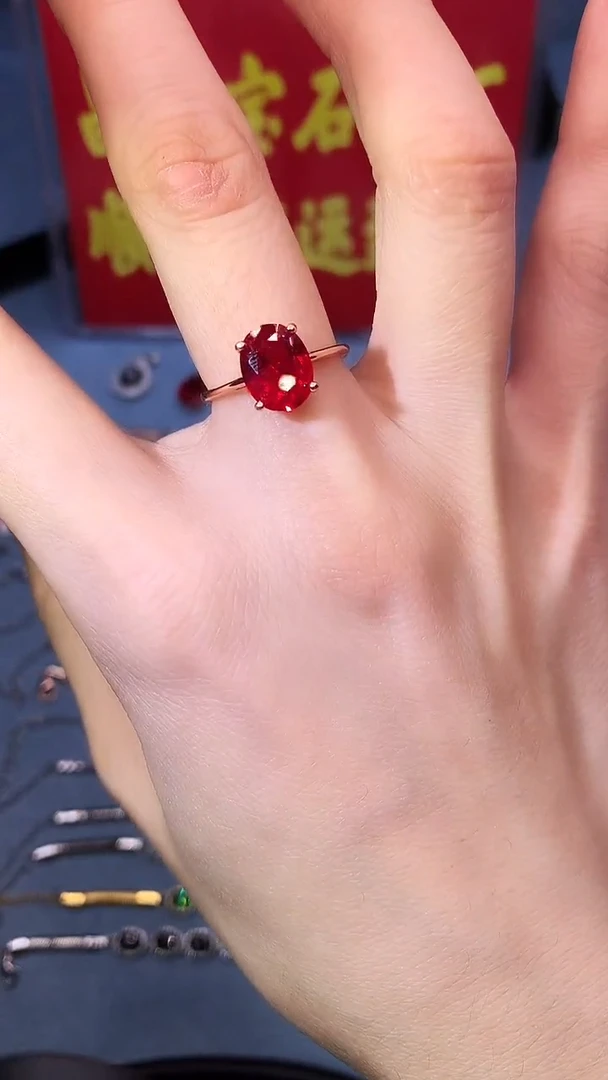 【闪购商品】红宝石戒指银S925镶嵌111111