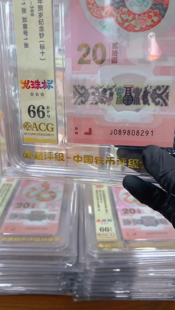 塑料2025蛇钞 真钞 评级封装