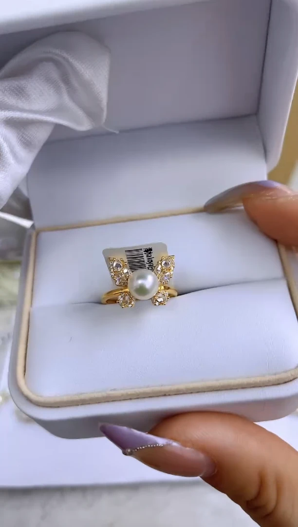 银S925镶嵌戒指海水珍珠多样性发其一