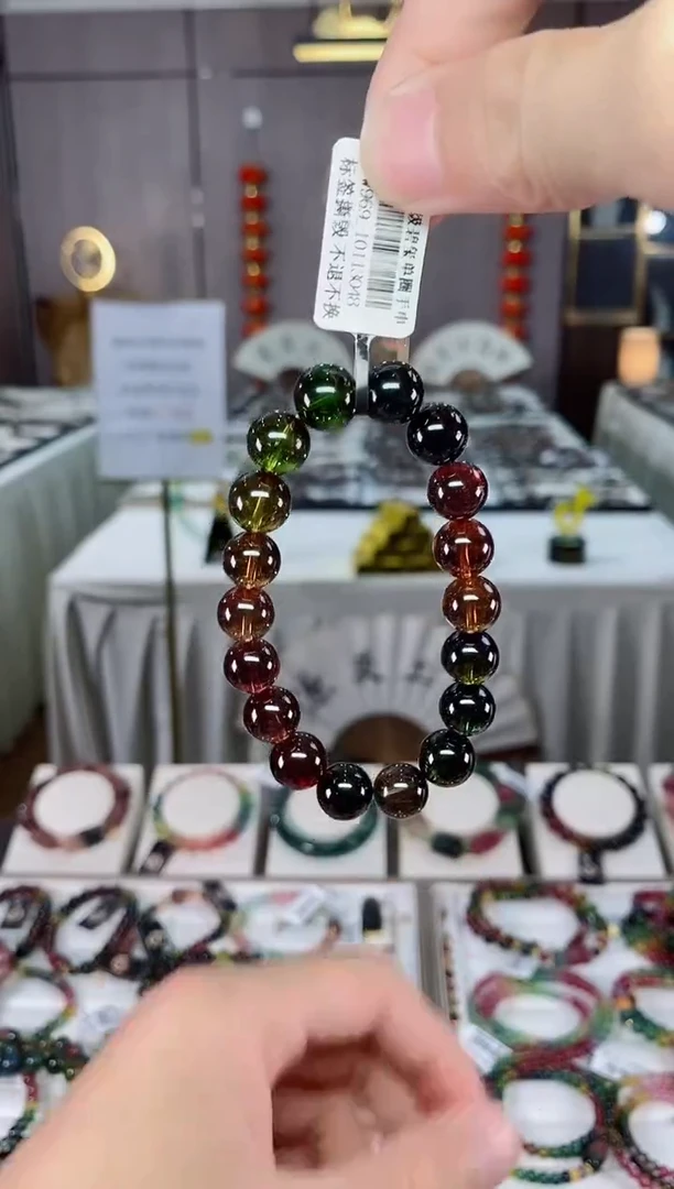 收藏级老矿单圈手串10mm+未镶嵌碧玺多样性发货一条xion