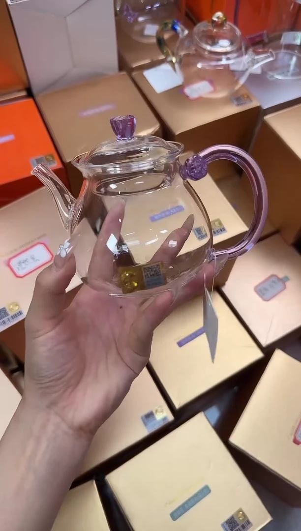@@禾器晶彩清莲壶浅紫色