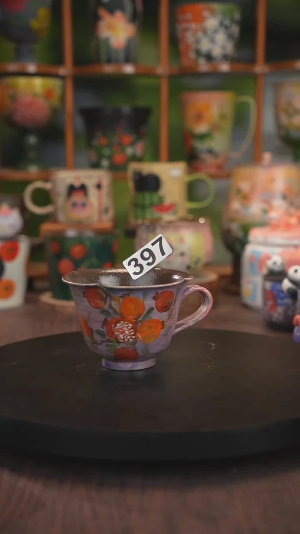 紫砂油画釉下彩手绘397