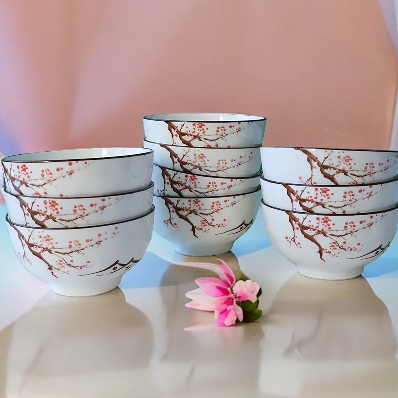 【新年换新瓷】春色满园4.5英寸碗陶瓷餐具10件釉下彩