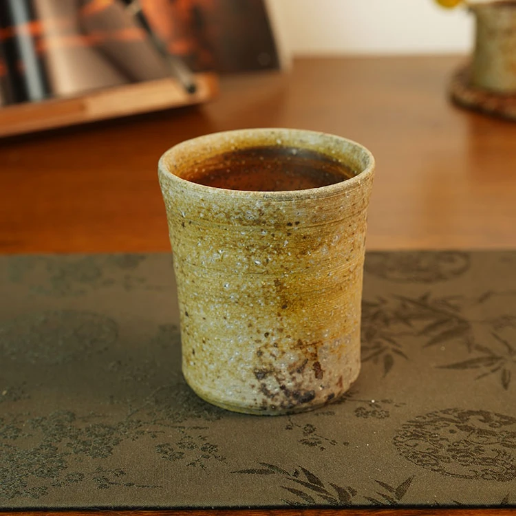 伊禾集物  日本备前烧安田龙彦 马克杯 汤吞 茶道零配 1761#