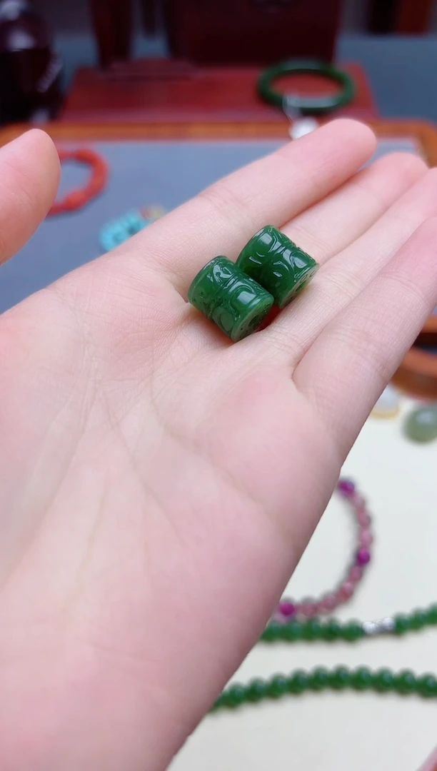 和田玉未镶嵌颈饰碧玉配珠*1 ZD 多样发一