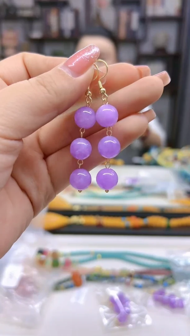 【闪购商品】翡翠耳饰14K金镶嵌耳坠E505