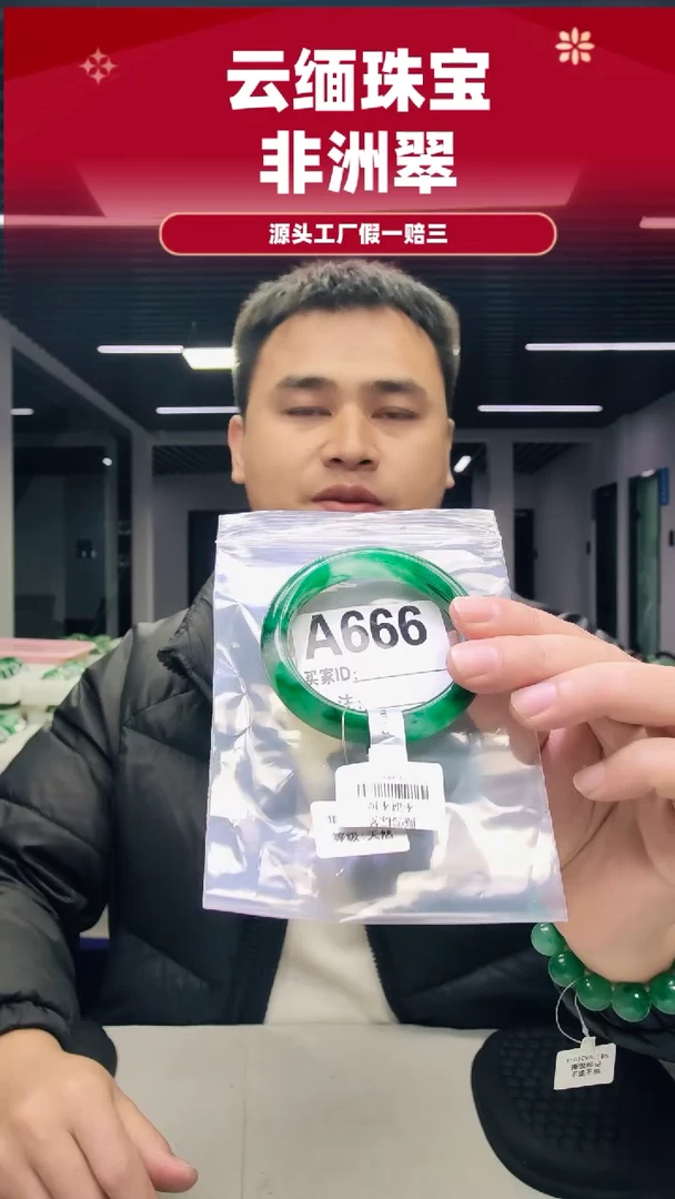 未镶嵌手镯石英质玉（非洲翠）5455圈口A666