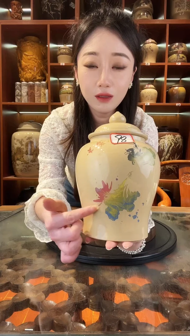 缸李旭泽作品小茶罐@98