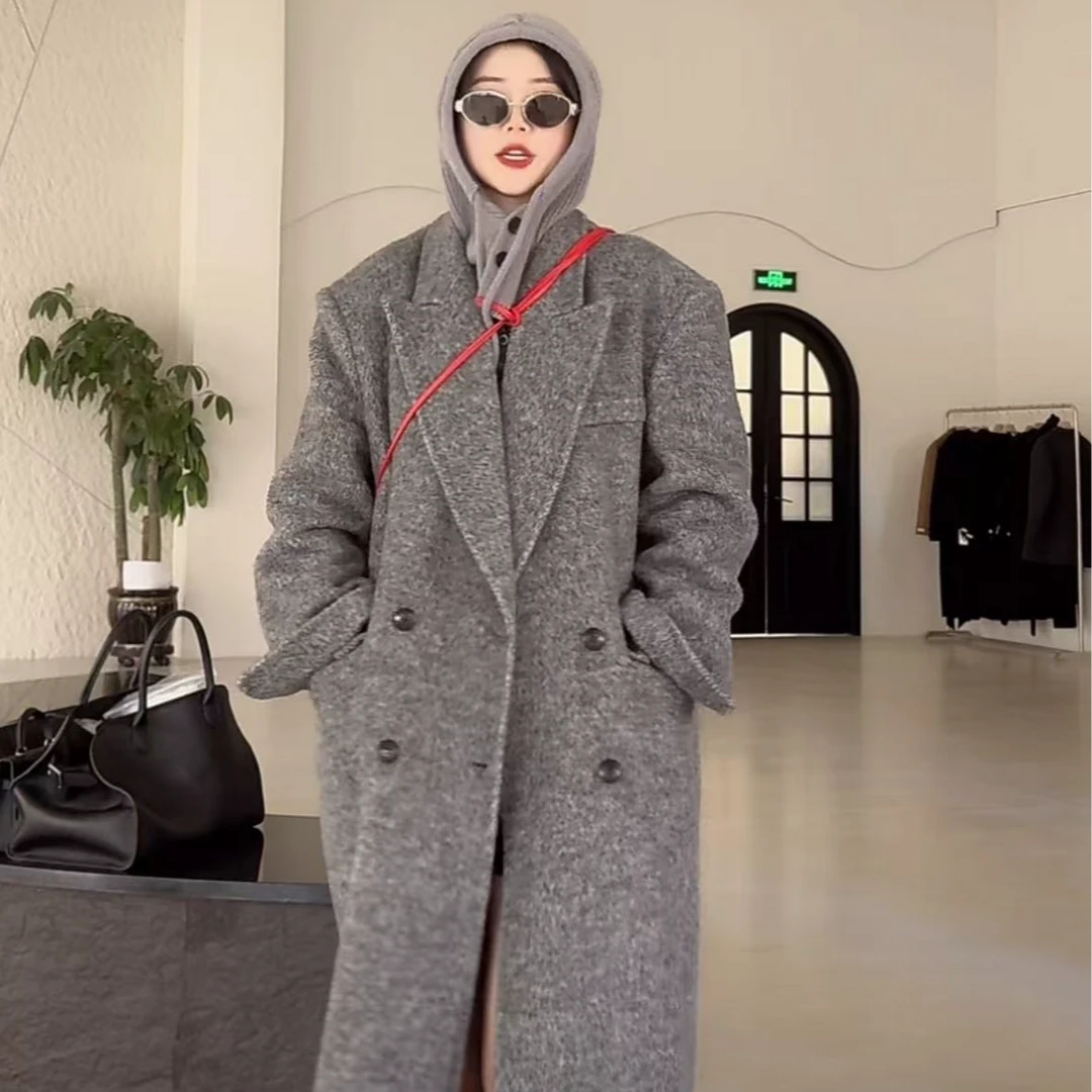 2025新款羊驼毛西服外套大衣