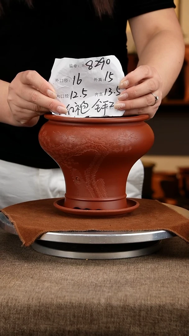 紫砂花盆花卉工艺8290+z