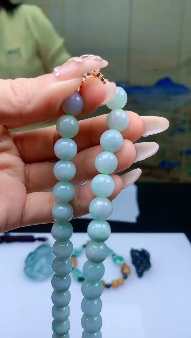 【闪购商品】定制翡翠未镶嵌4902ty-毛货珠链41