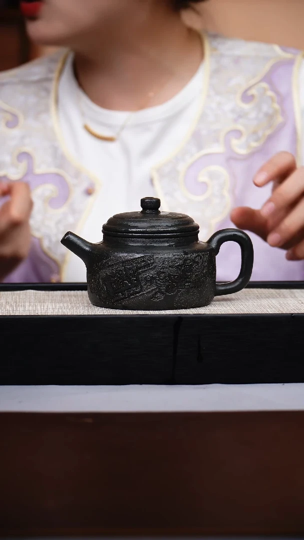 茶壶紫砂墨绿泥德钟