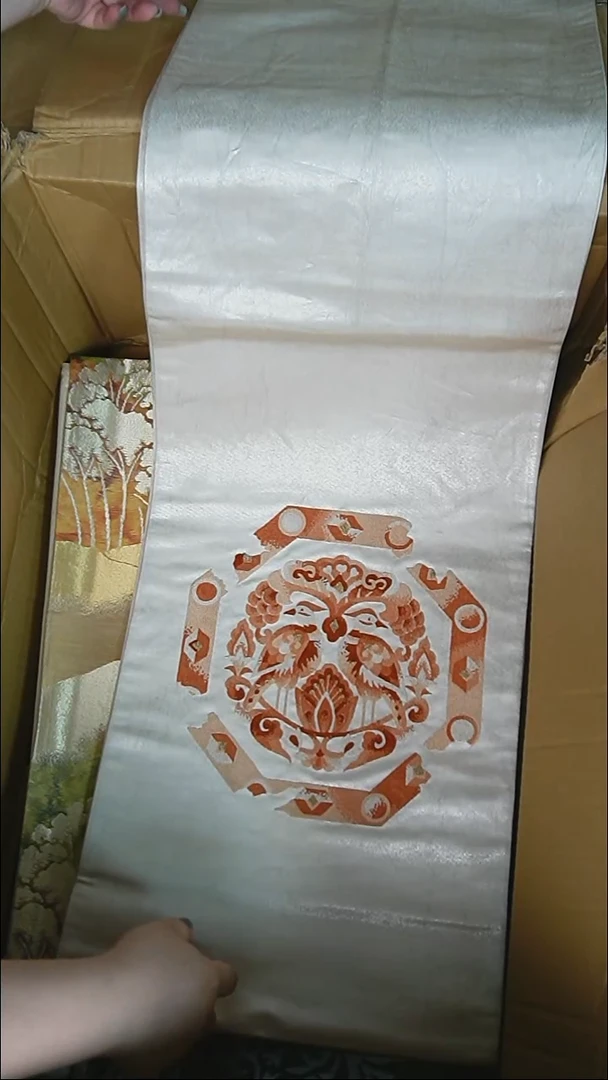 织绣19 两通 花鸟打籽绣特价