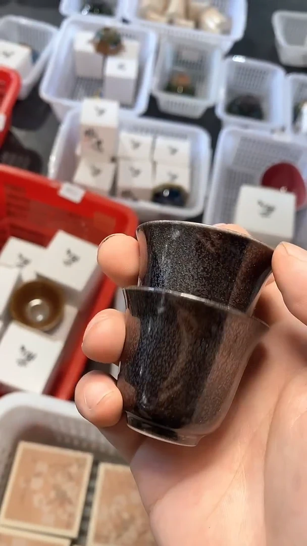 瓷片一对T02陶瓷茶具茶器