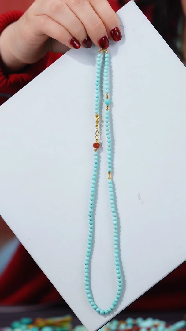 【闪购商品】绿松石项链18K金镶嵌1