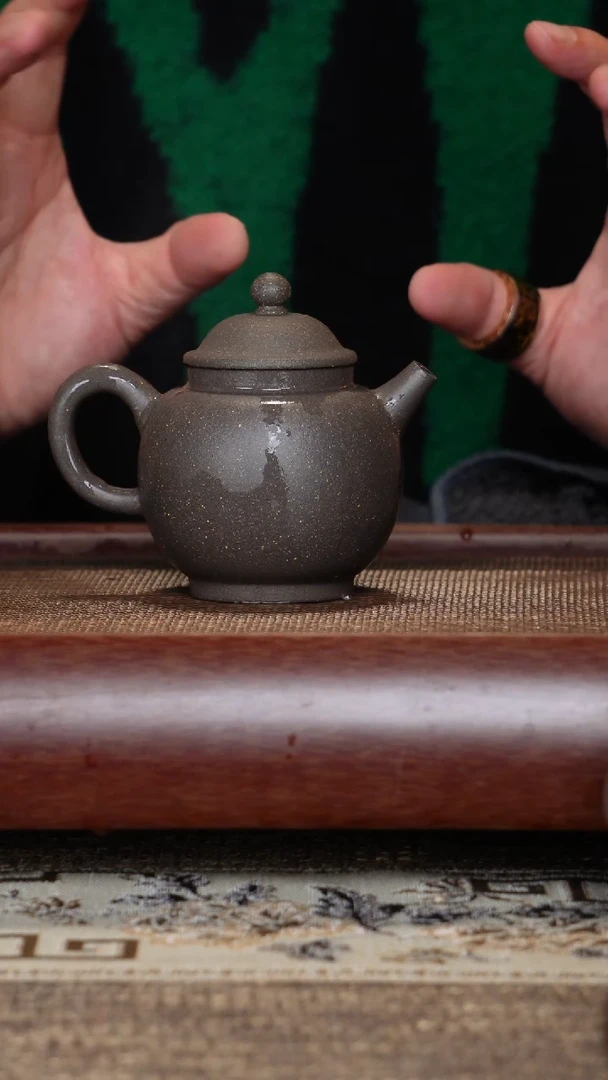 【闪购商品】紫砂茶壶微瑕高巨轮青灰段半手工