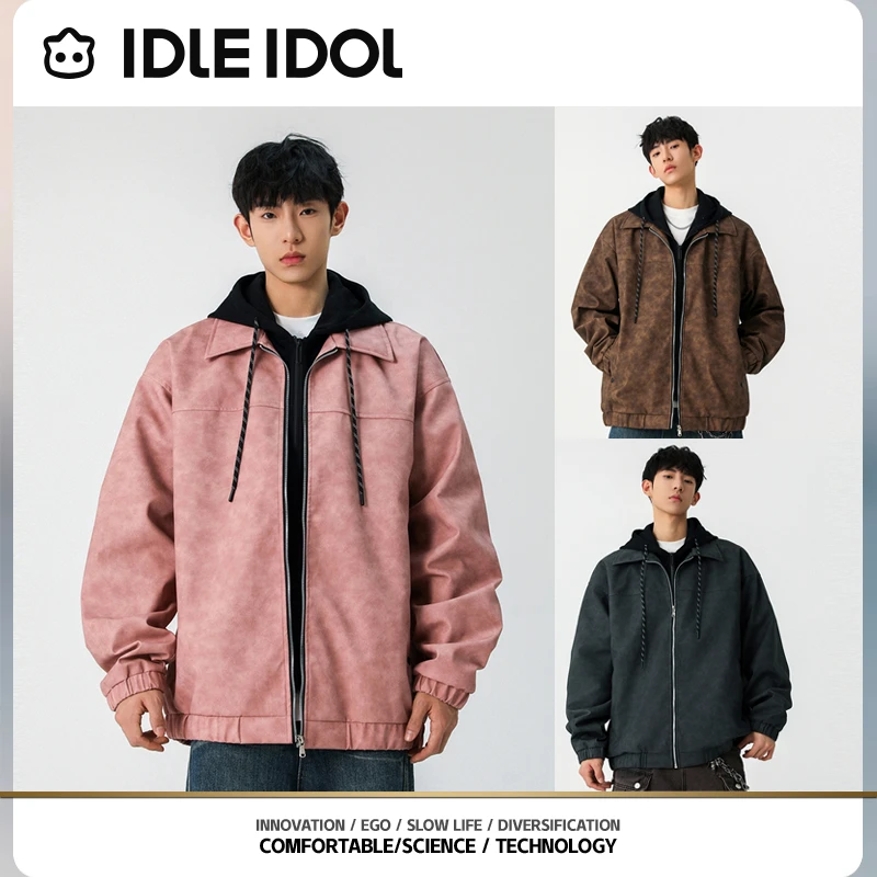 IDLE IDOL【李晨nic】休闲情侣穿搭翻领夹克春季新款百搭宽松外套