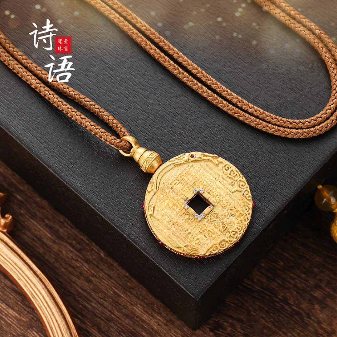 吊坠925银 【诗语】山gui花钱项链多样性发一 XYT-114