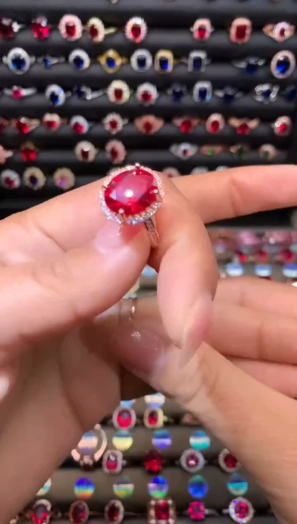 【闪购商品】红宝石戒指银S925镶嵌1012