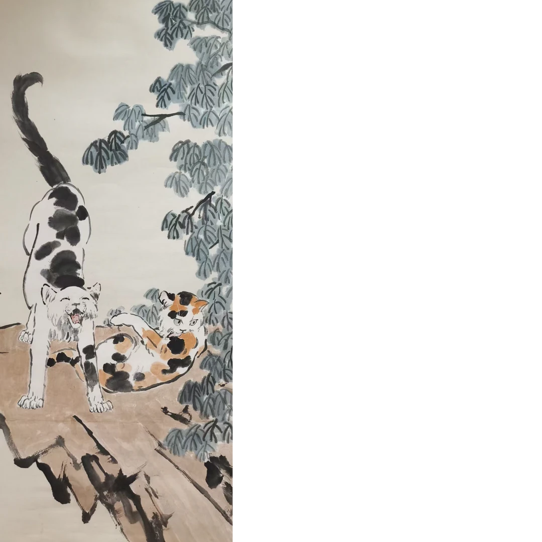 【辽拍】V250709-2-931《猫》（5.5平尺)  纸本镜片 yy0103t