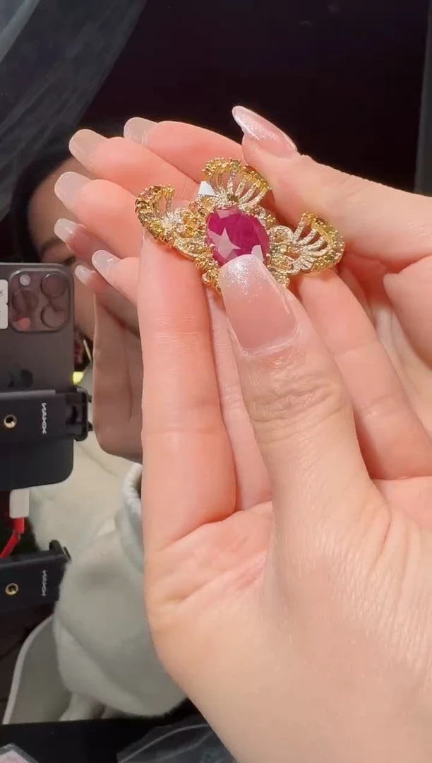 吊坠(不含链)未镶嵌红宝石天然红宝石吊坠