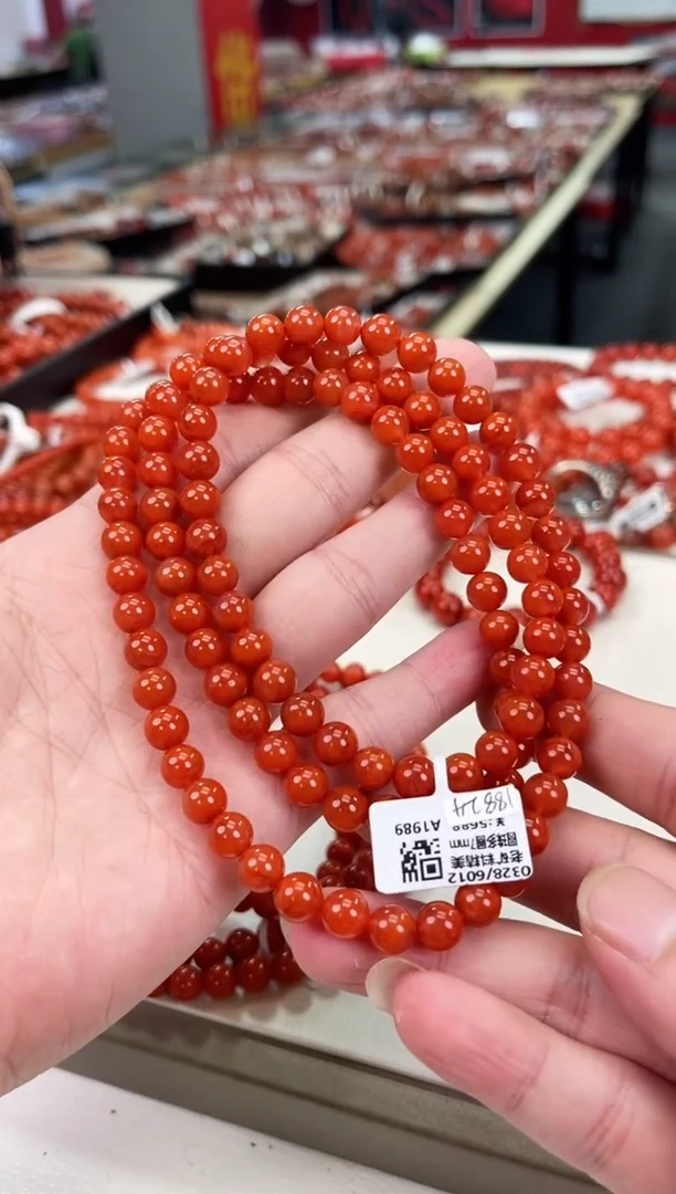 南红玛瑙瓦西多圈7+未镶嵌一个/条