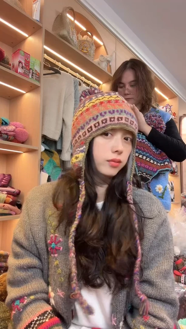 羊毛烟*百羊毛护耳帽B631