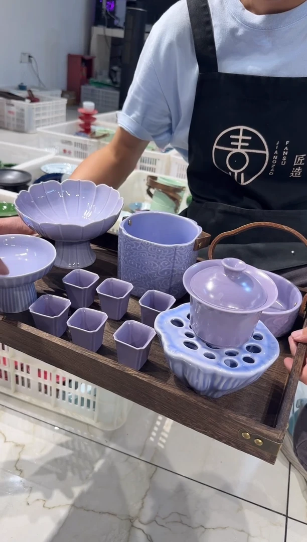 瓷片微瑕商品，介意勿拍②（木托盘需定做，5-6天发货）