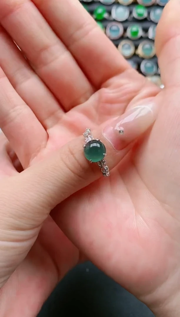 【闪购商品】翡翠戒指银S925镶嵌111111