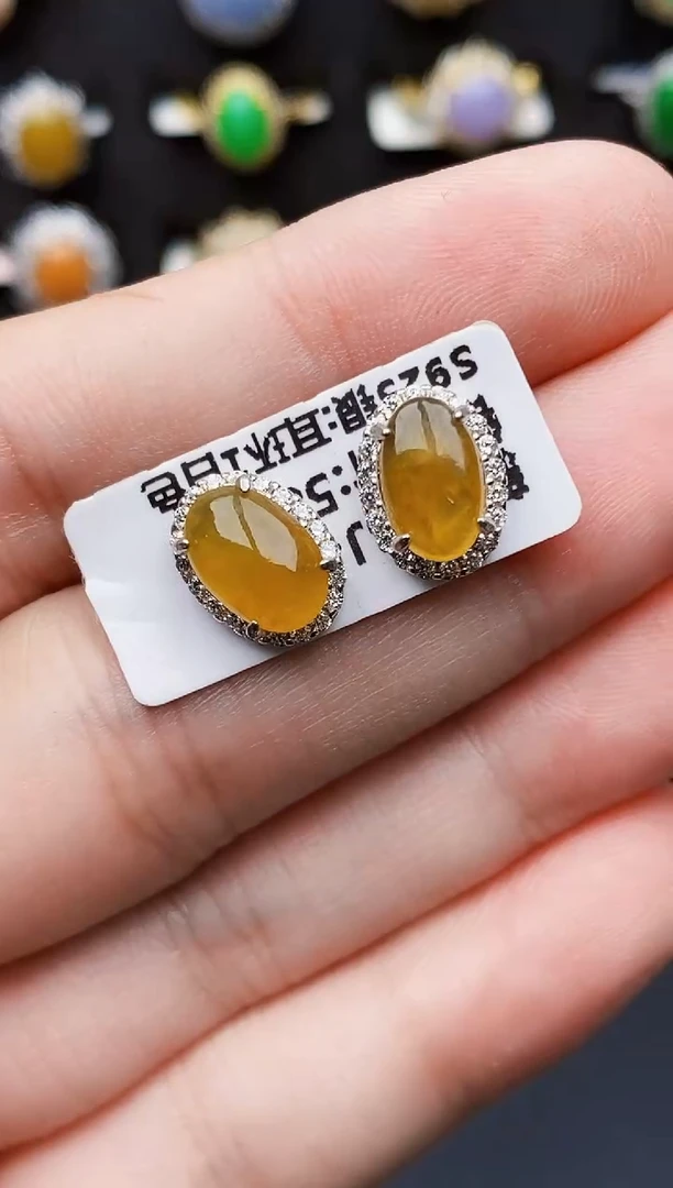 银S925镶嵌戒指翡翠3318