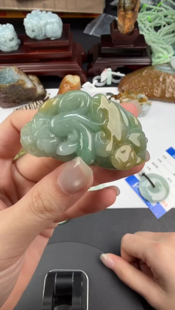 吊坠(不含链)未镶嵌翡翠翡翠饰品-121