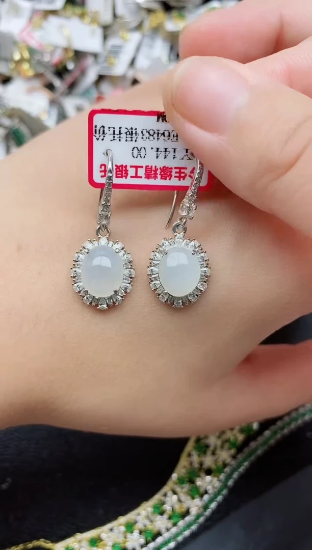 银S925镶嵌戒指翡翠1