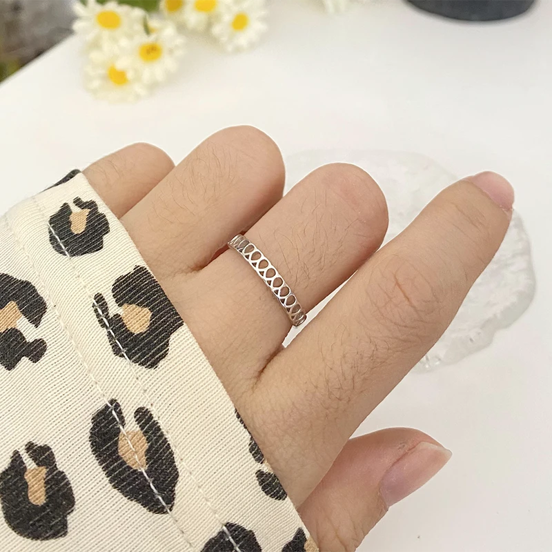 钛钢戒指 烨烽首饰时尚戒指百搭轻奢小众简约个性指环冷淡风气质