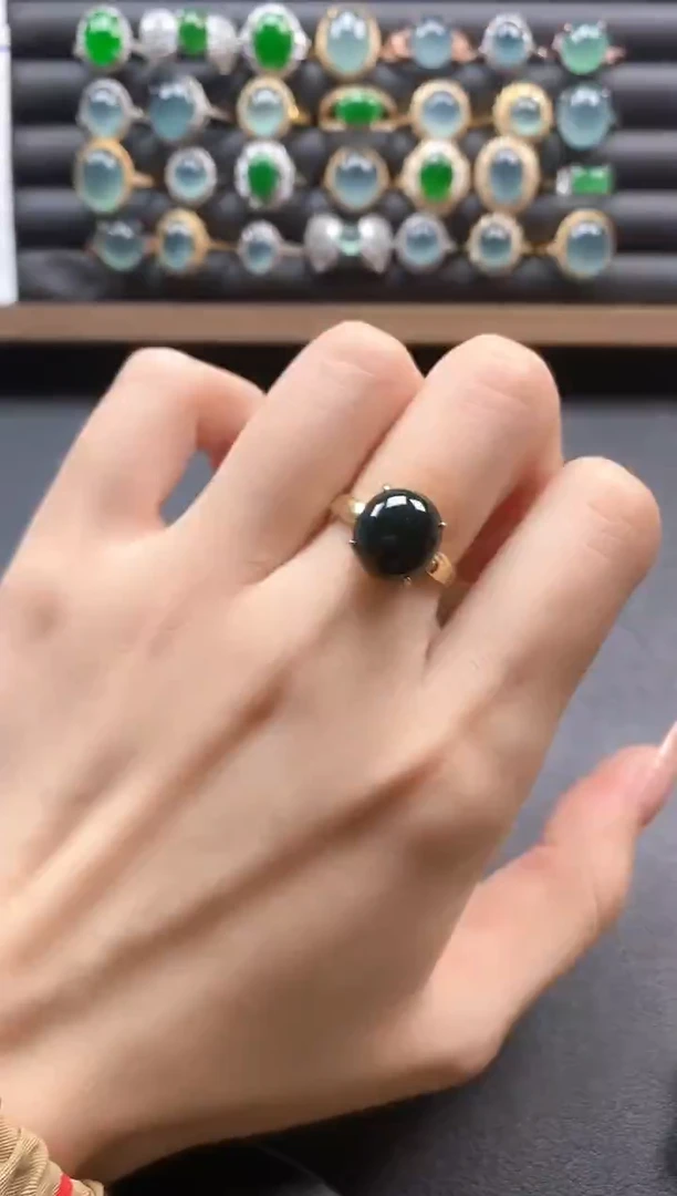 银S925镶嵌戒指翡翠51151