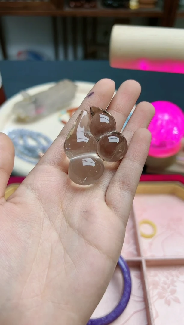 【闪购商品】水晶吊坠未镶嵌水晶葫芦吊坠*1 ZD 编绳多样发一