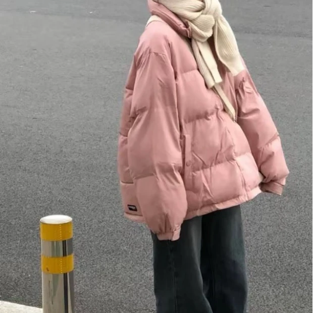 立领厚款情侣款棉服