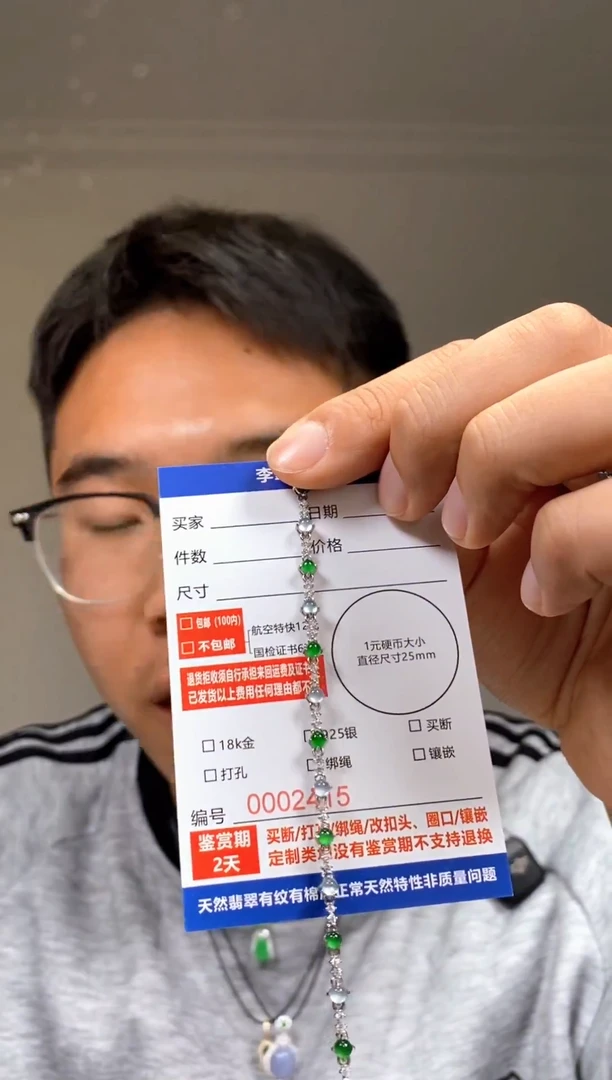 颈饰银S925镶嵌翡翠Z*定制 不退不换