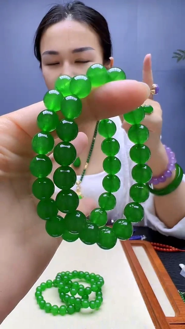 翡翠未镶嵌颈饰丹丹diy颈饰10mm手链