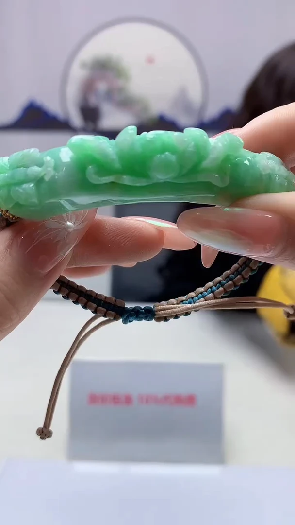 【闪购商品】定制翡翠未镶嵌4829DD-毛货挂件470