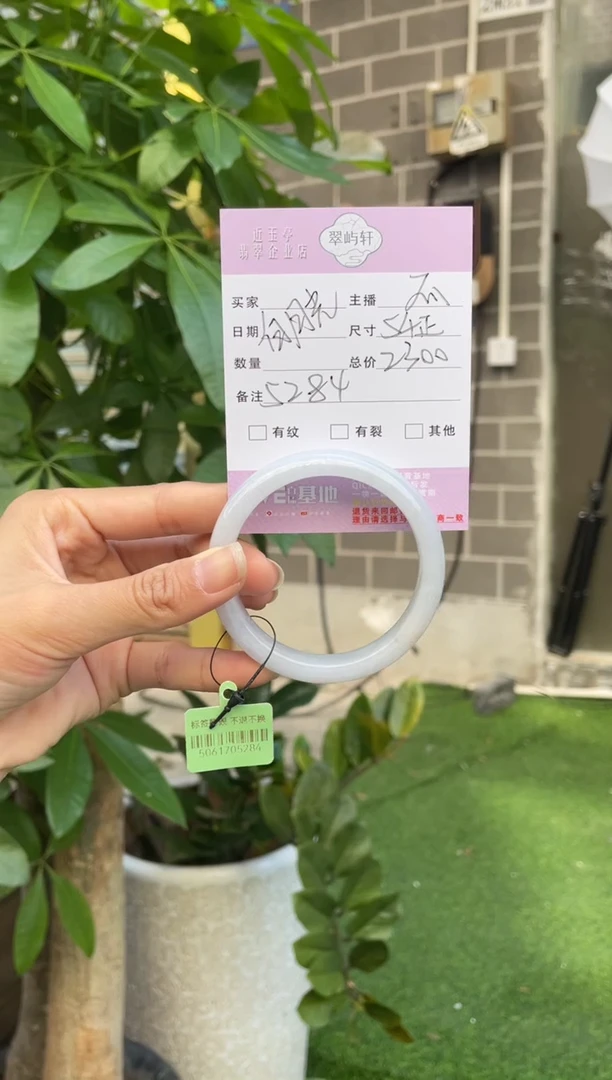 未镶嵌手镯翡翠G 54正圈 5284