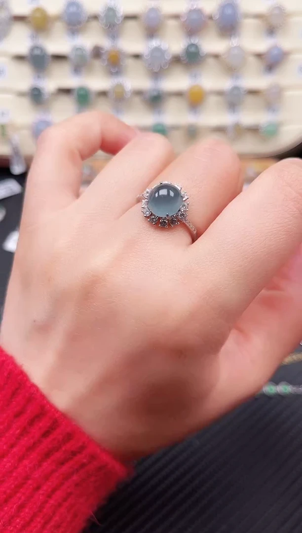 【闪购商品】翡翠戒指银S925镶嵌戒指