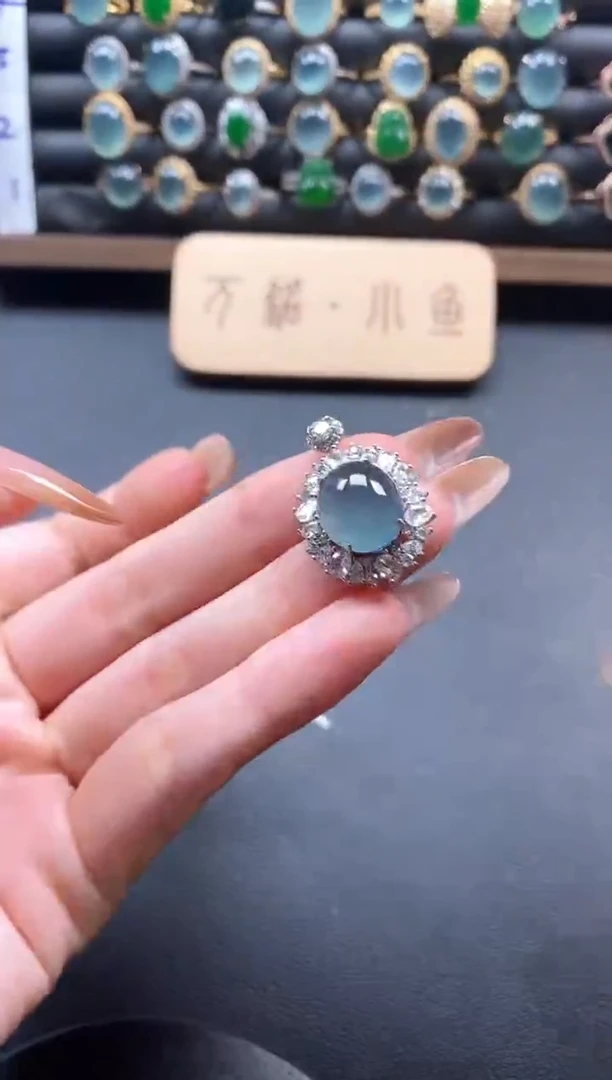 银S925镶嵌戒指翡翠51151