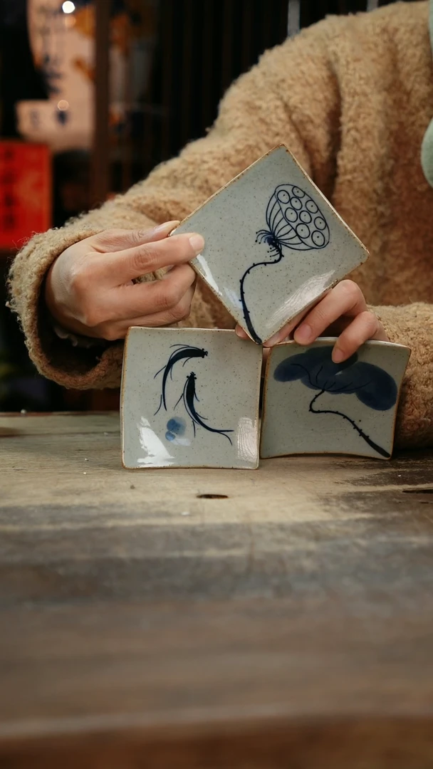 【闪购商品】瓷片景德镇纯手工釉下彩精品餐具